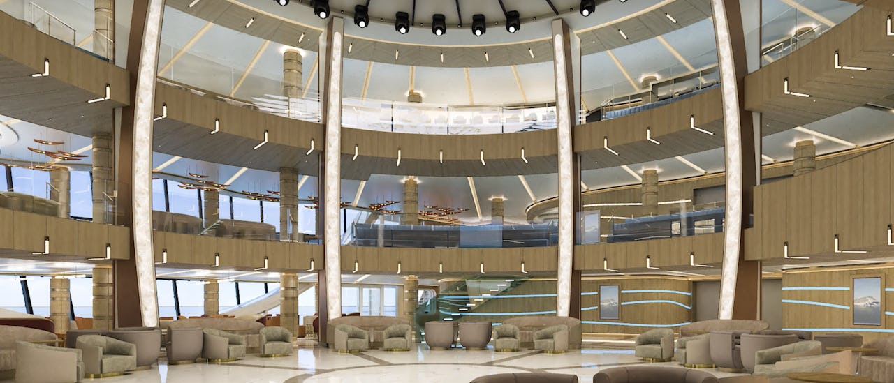 The three-Story Piazza Atrium