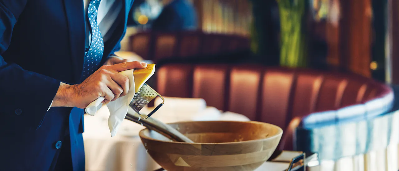 The Restaurant tilbyder udsøgte middage til morgenmad, frokost og middag med menuer af Michelin-kokken Thomas Keller
