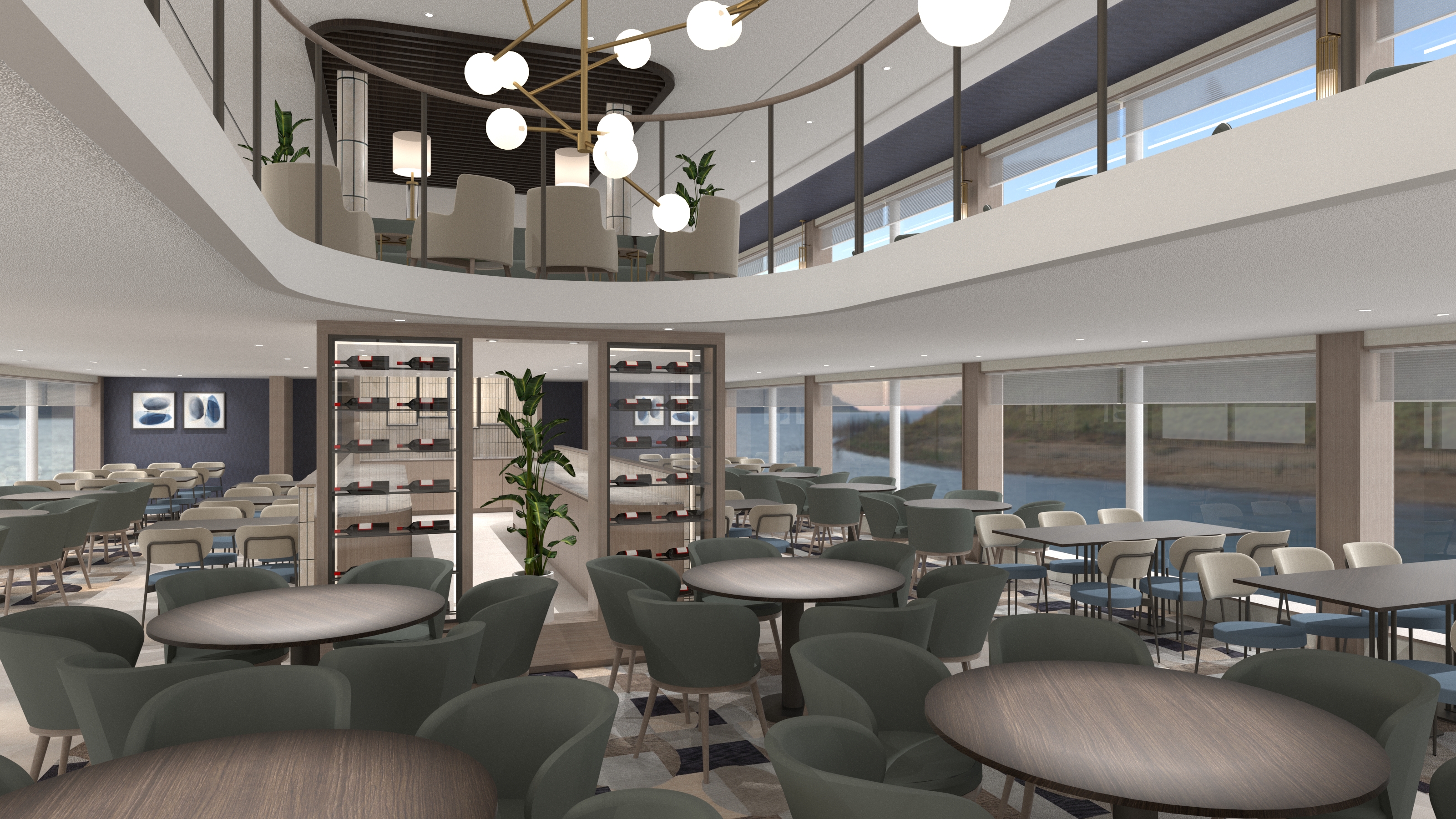 Riverside er hovedrestauranten