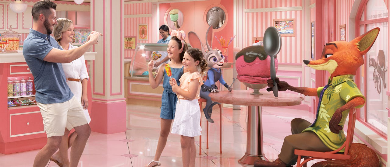 Jumbeaux's Sweets, inspireret af Zootopia, debuterer på Treasure, med Judy Hopps og Nick Wilde statuen