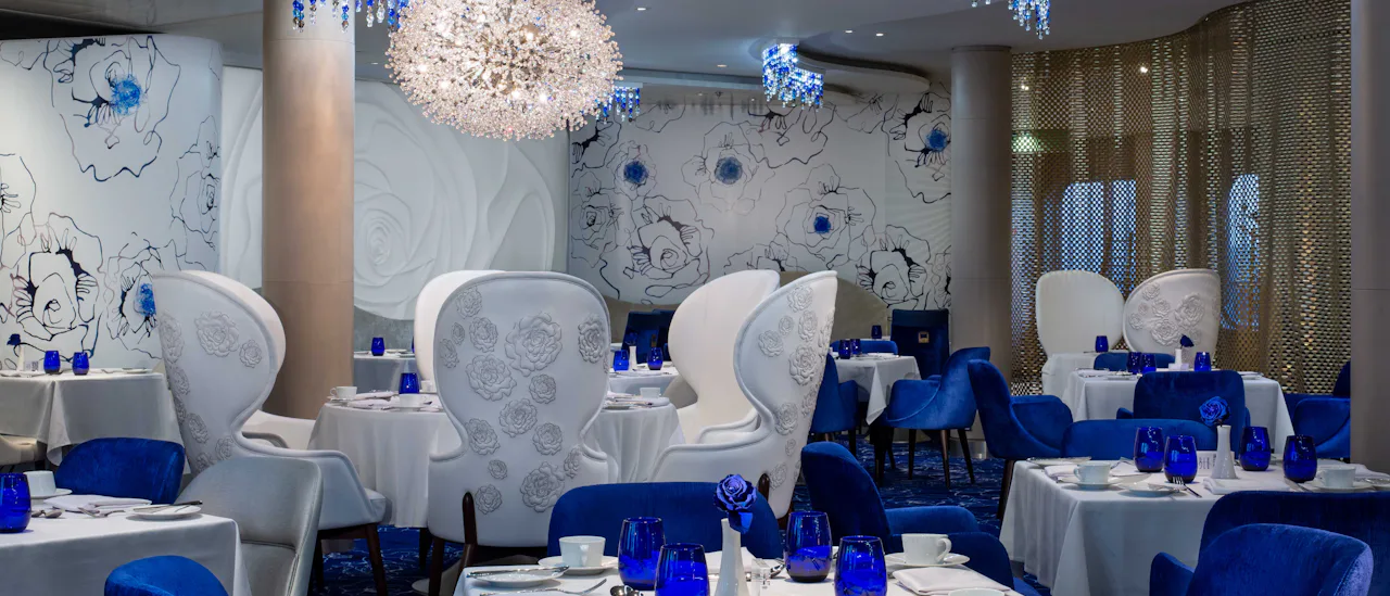 Blu Restaurant er eksklusiv for indkvartering i en Aqua klasse hytte