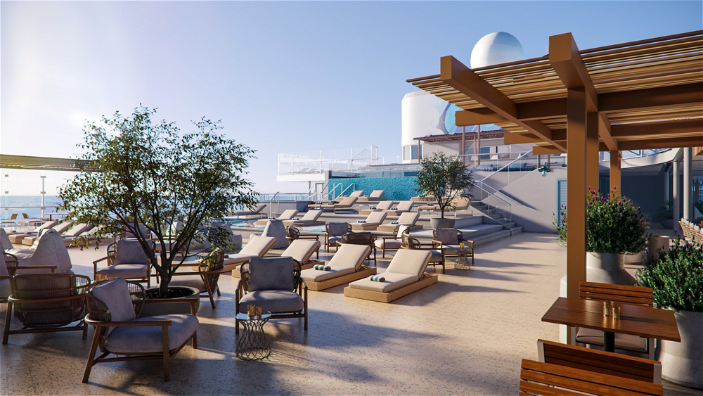 Området omkring lagunen inviterer til ren afslapning