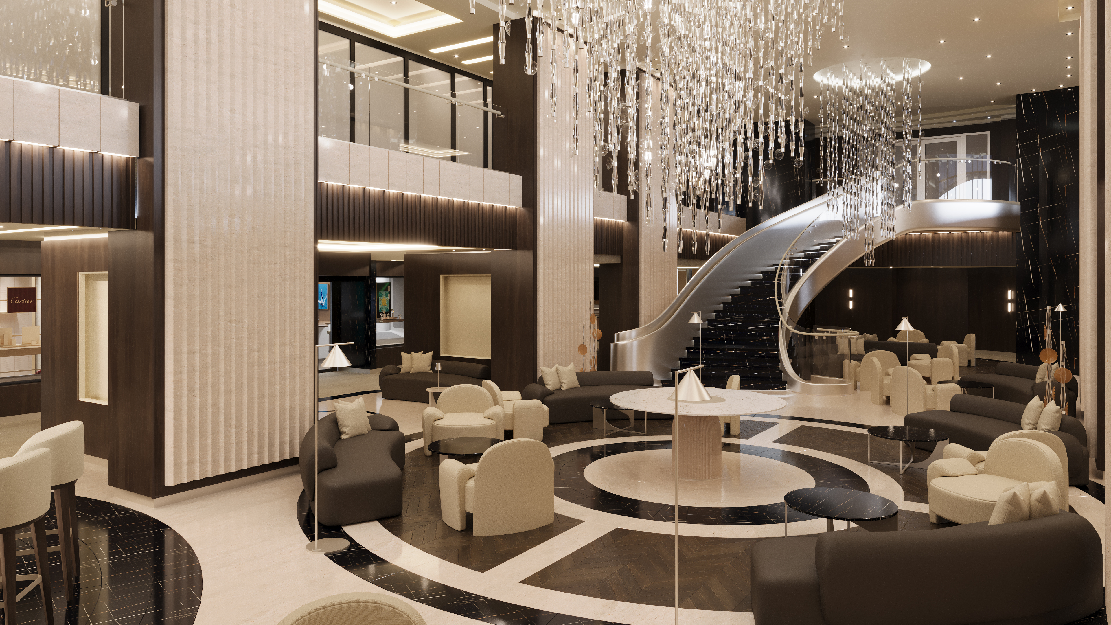 Lobby Bar – en social bar og lounge i midten af skibet