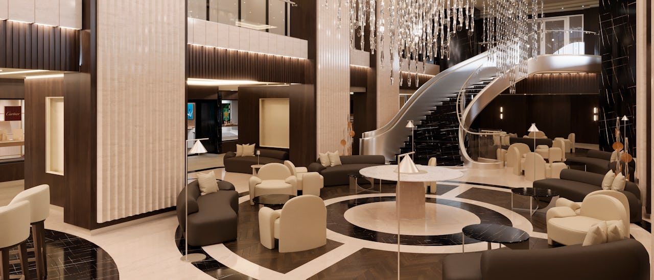 Lobby Bar – en social bar og lounge i midten af skibet