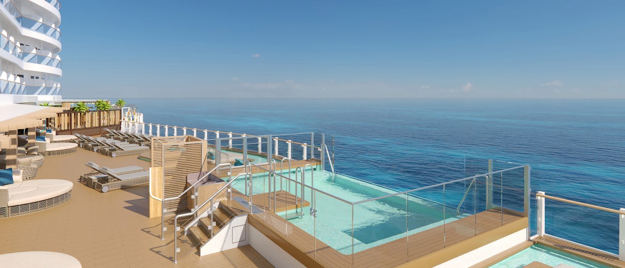 Ocean Boulevard går rundt om hele dækket. Her har du verdens bedste 360 ??graders udsigt