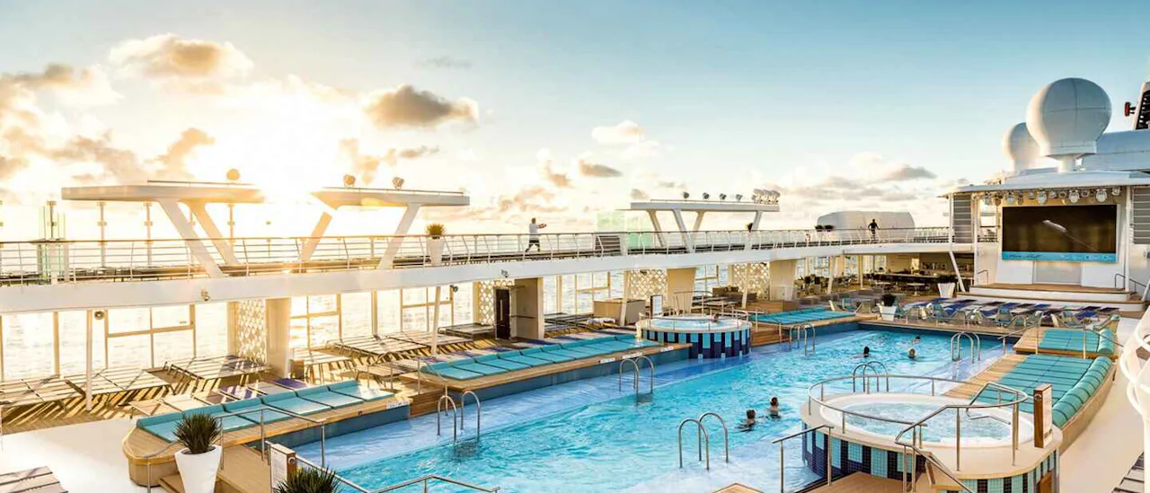 The outdoor pool