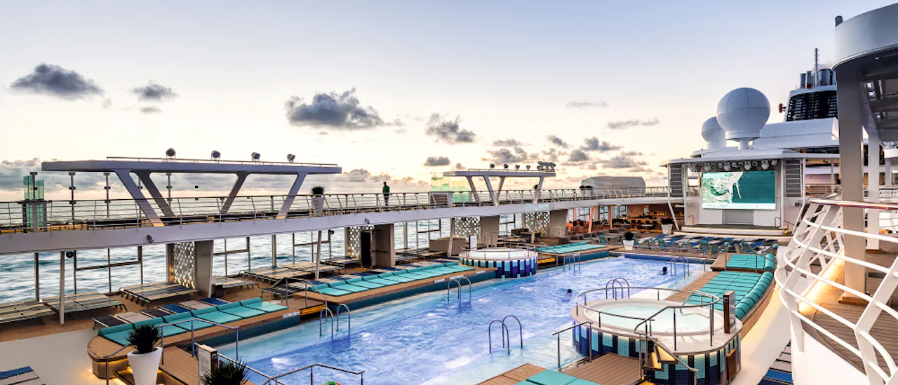 The outdoor pool