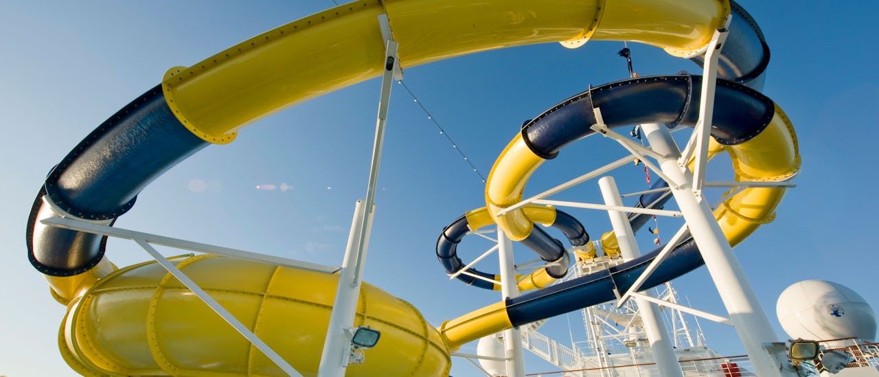 Seje forlystelser i Carnival Waterworks