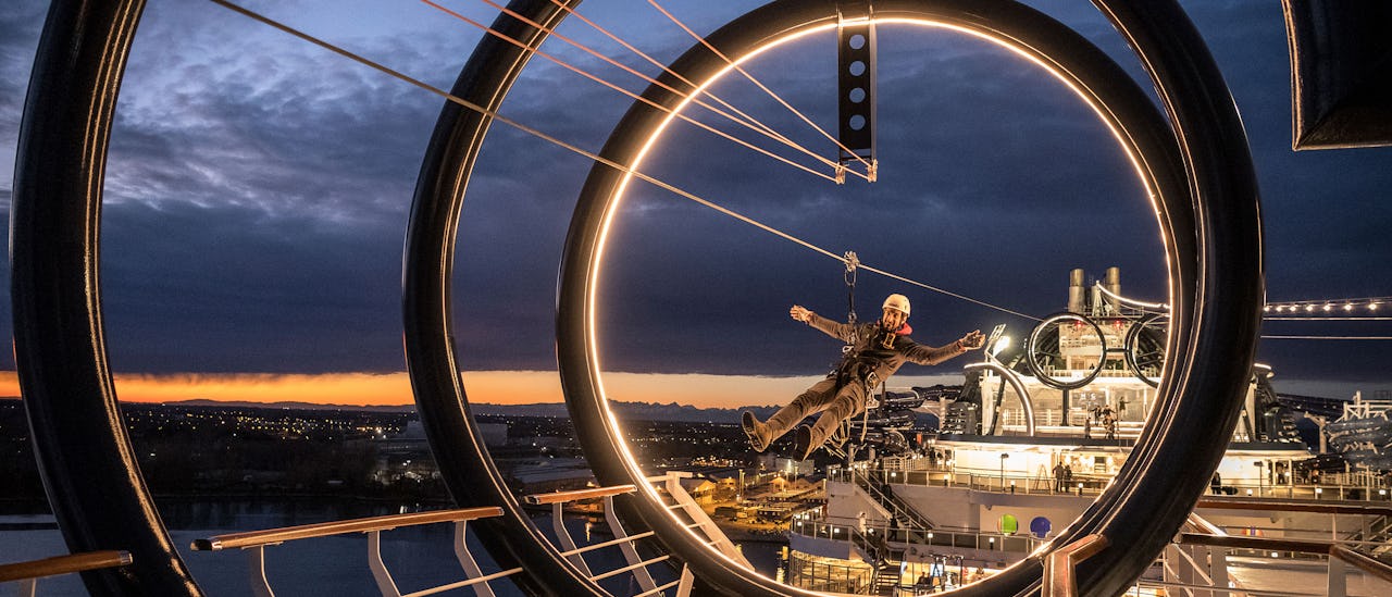 Verdens længste zipline til søs.