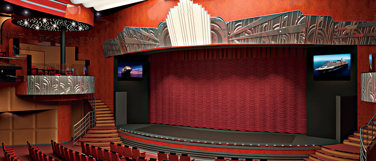 Teatret i forventning om et Las Vegas-inspireret show