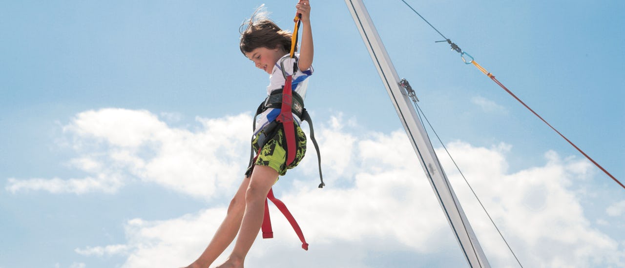 Magpirr i trampolinen