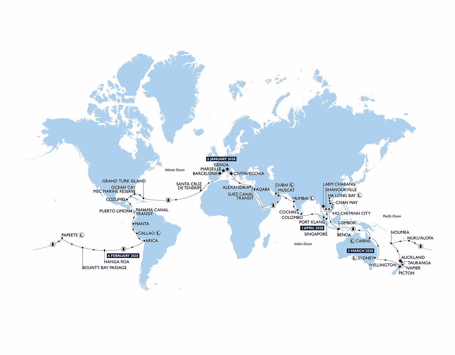 MSC World Cruise 2028